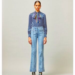 Tory Burch Jeans wide leg faded